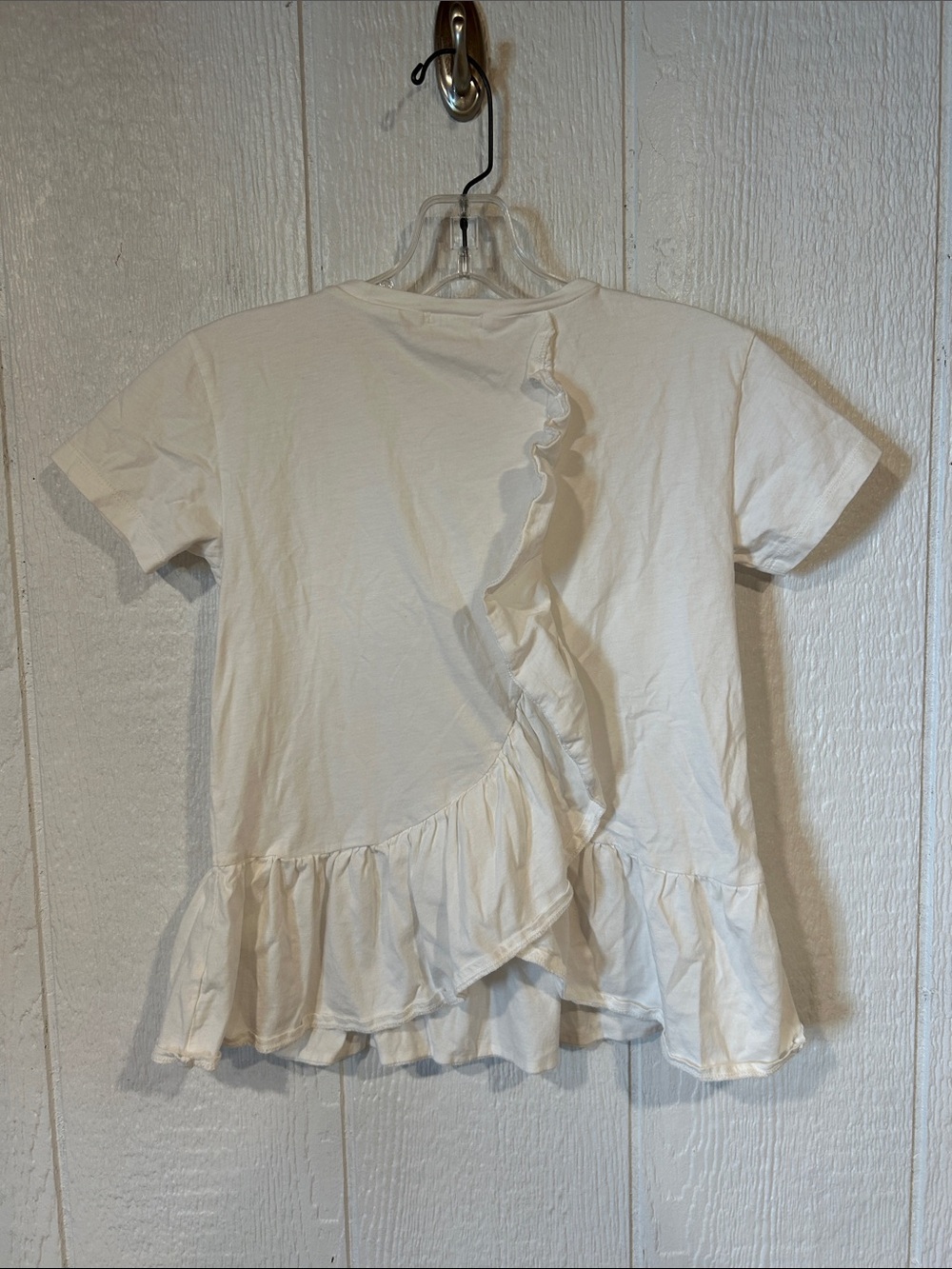 Girls Crewcuts White Short Sleeve Peplum Tee - Picture 4 of 4